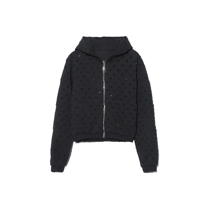 TCH Cropped Coats Women's Black With Black Logo-0