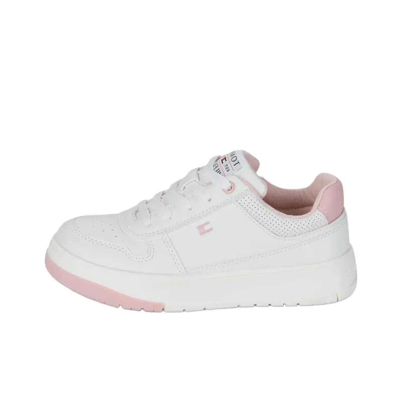 Tommy Hilfiger Low Top Skateboard Shoes Women's White Pink-0