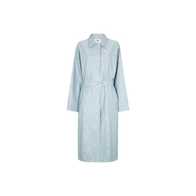 FENDI Ff Jacquard Belted Trench Coat-0
