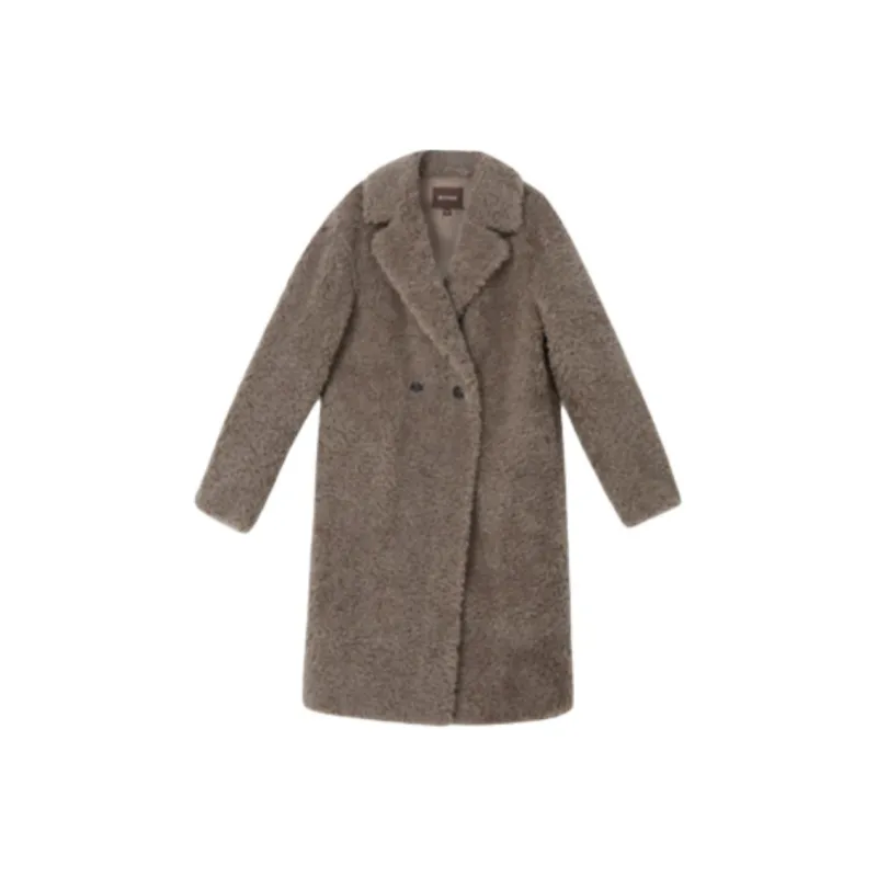 Yiner Coat Women's Light Silver Gray-0