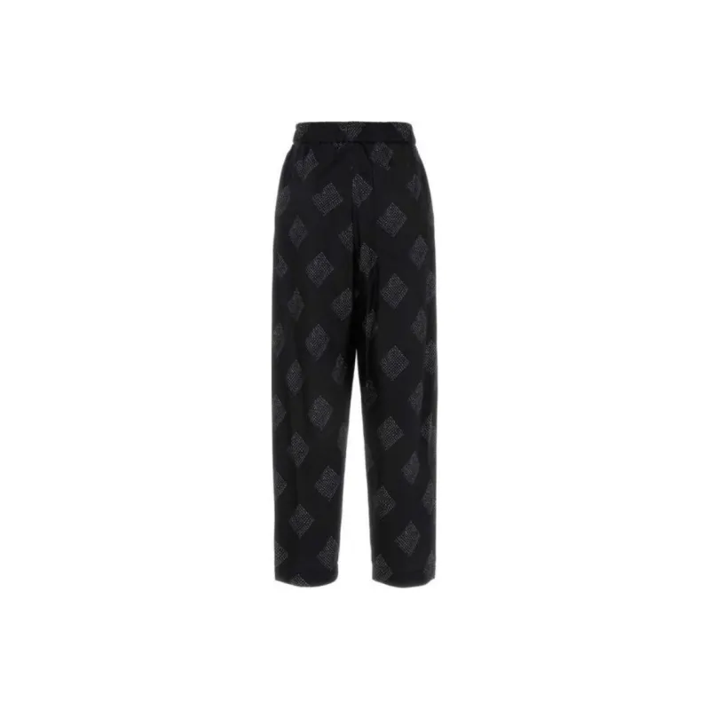 GIORGIO ARMANI Geometric Printed Crepe Trousers-0