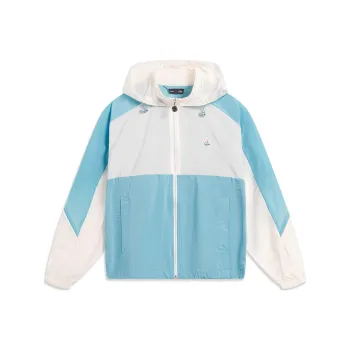 LiNing Sports Trend Series Trench Coat Women's Light Lake Blue Ivory Multicolor