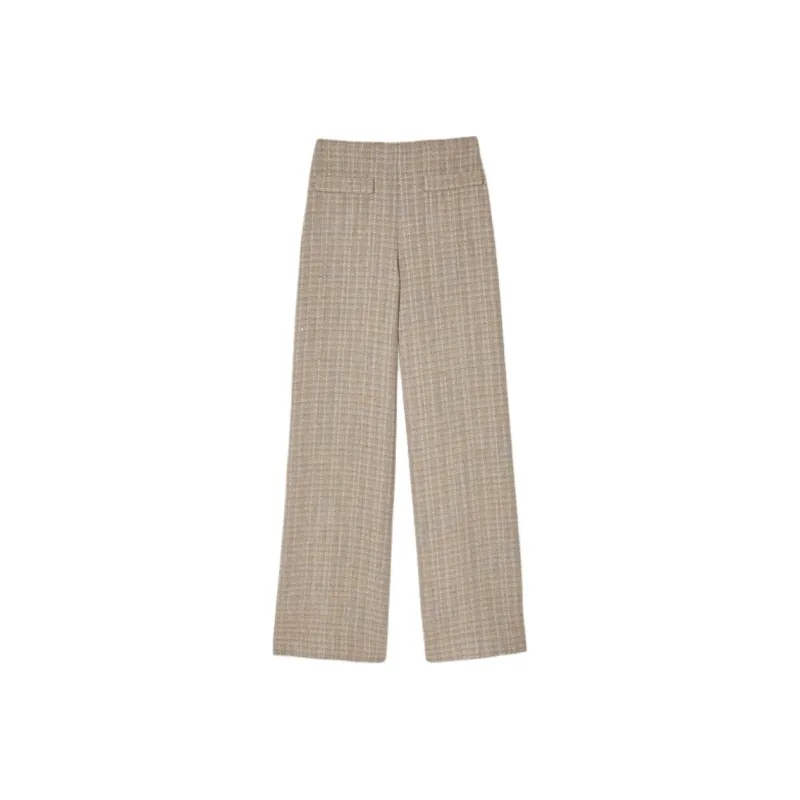 Sandro Wide leg Tweed Trousers-0