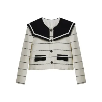 Olrain Cropped Coats Women's Apricot