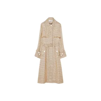 Lanvin Checkered Trench Coat