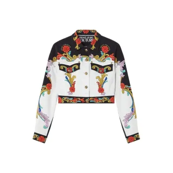 VERSACE Cropped Coats Women's White