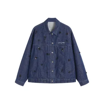 AMAZING SONG Denim Jacket Women's Collegiate Blue
