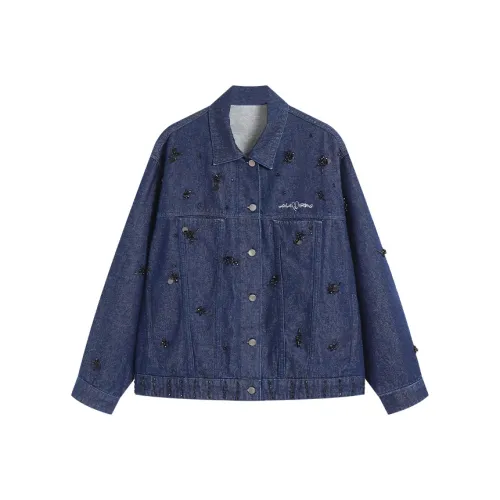 AMAZING SONG Denim Jacket Women's Collegiate Blue