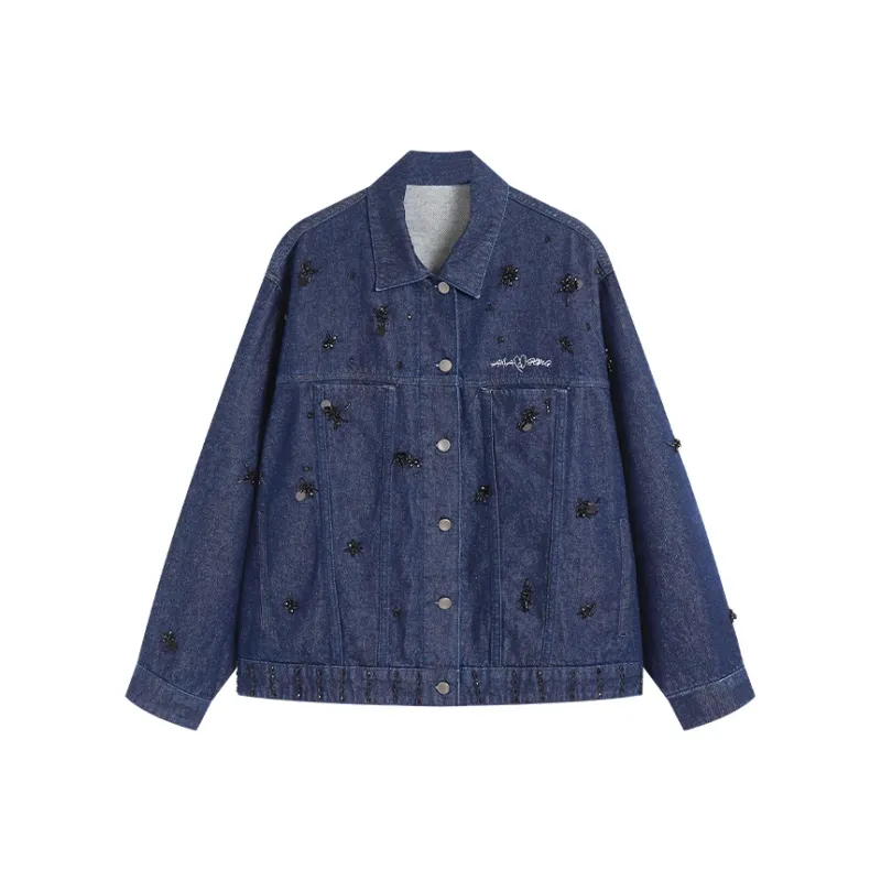 AMAZING SONG Denim Jacket Women's Collegiate Blue-0