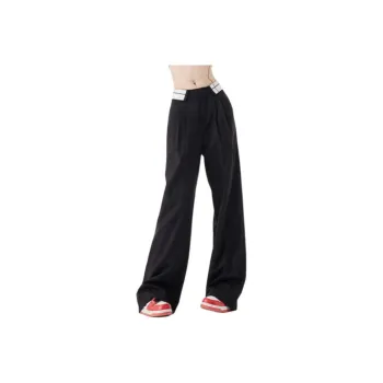 SONGS ALONG Casual Pants Women's Mercerized Black