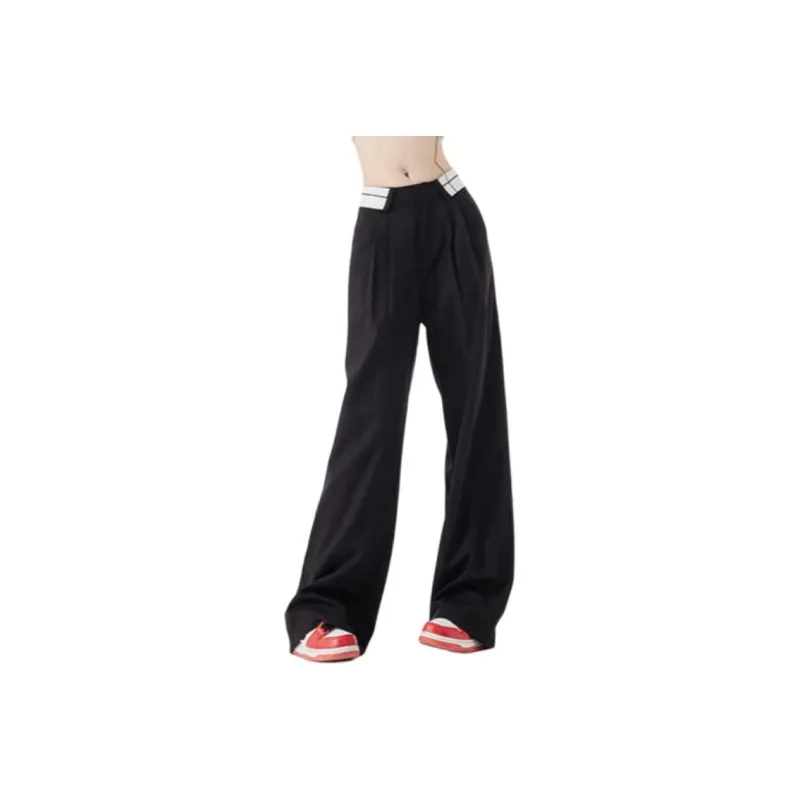SONGS ALONG Casual Pants Women's Mercerized Black-0