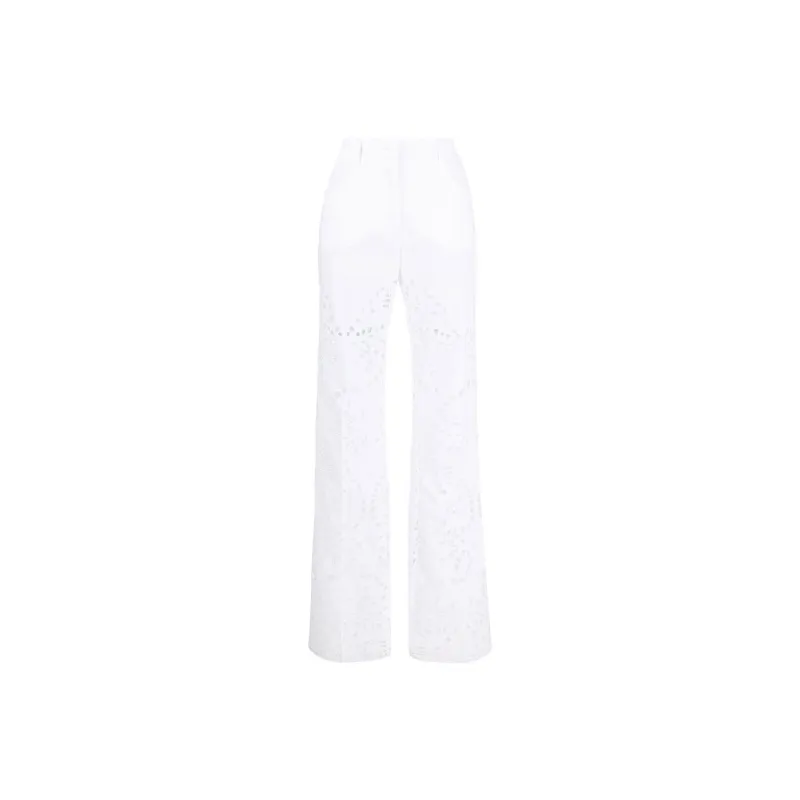 ALBERTA FERRETTI Broderie-anglaise Flared Trousers-0
