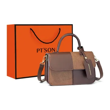 PT'SON Synthetic Leather Handbag, Shoulder Bag, Crossbody Bag, Small Square Bag Regular Women's Multicolor