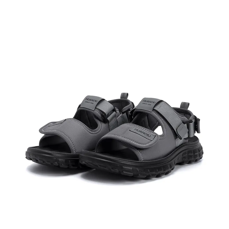 HUANQIU Beach Sandals Men's Gray-4
