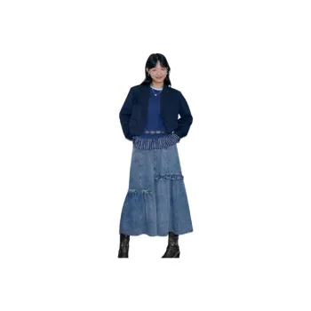 BLUEerror Business Suit Women's Navy Blue Stripes