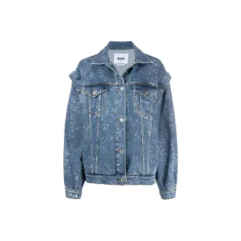 MSGM Denim Jackets Women's Blue
