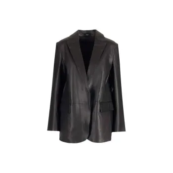 THEORY Leather Jackets Women's Black