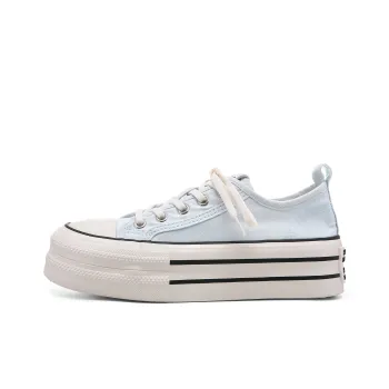 Lovely You Wear resistant And Lightweight Low Top Canvas Shoes Women's Blue