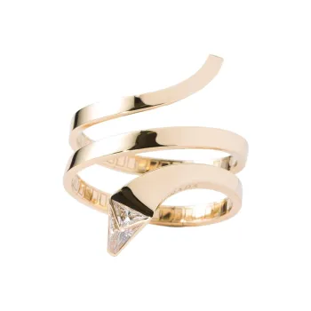PRADA 18K Gold, Synthetic Diamond Bangles Unisex Gold