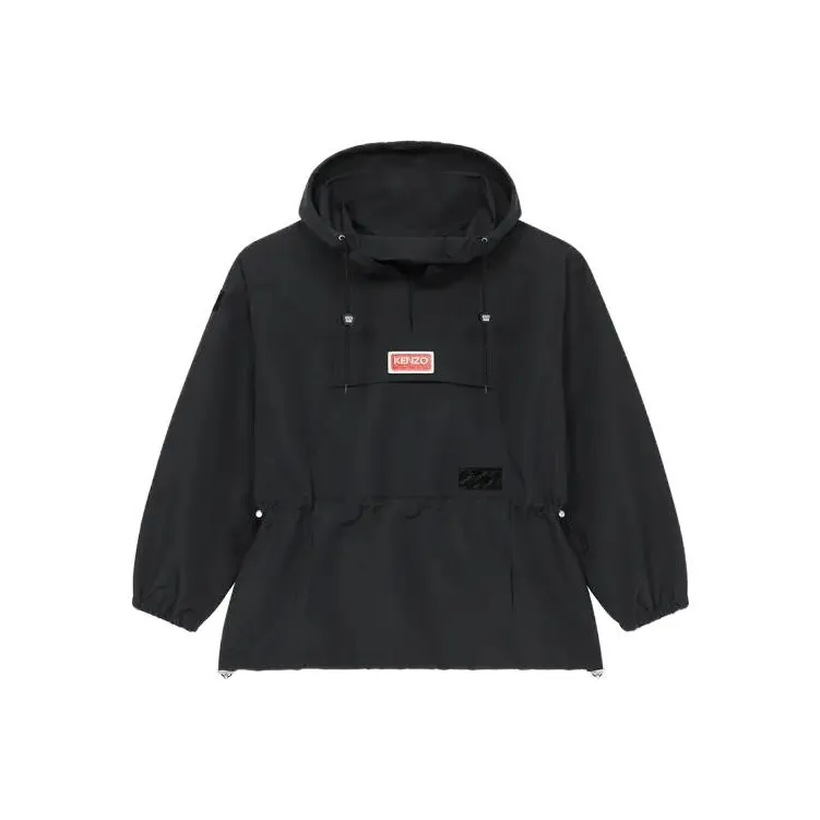KENZO Logo Printed Drawstring Hoodie-0