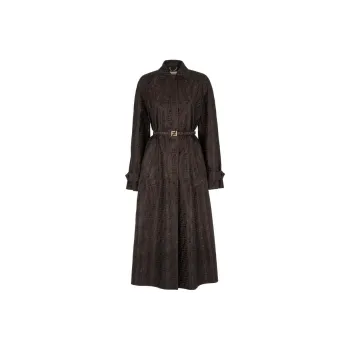 FENDI Ff Jacquard Belted Coat