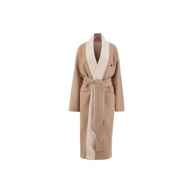 Ferragamo Tied-waist Wool Coat-0