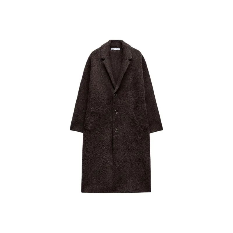 ZARA Coats Women's Brown-0