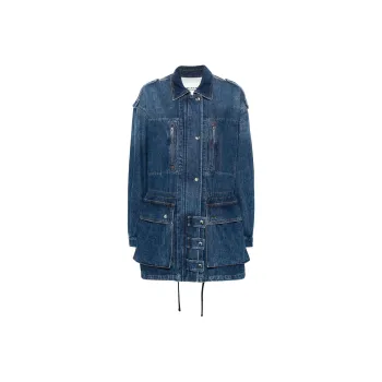 ISABEL MARANT ETOILE Joanna Drawstring Hem Denim Jacket
