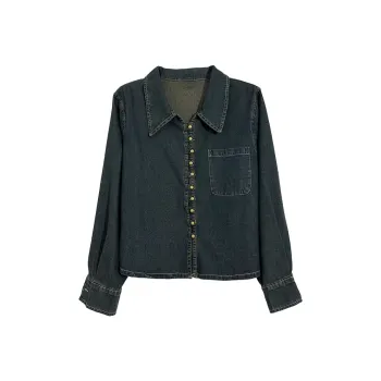 Icicofficial Denim Jackets Women's Blue