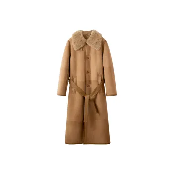 Lemaire Belted Shearling Coat