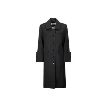 GANNI Bonded Crepe Coat