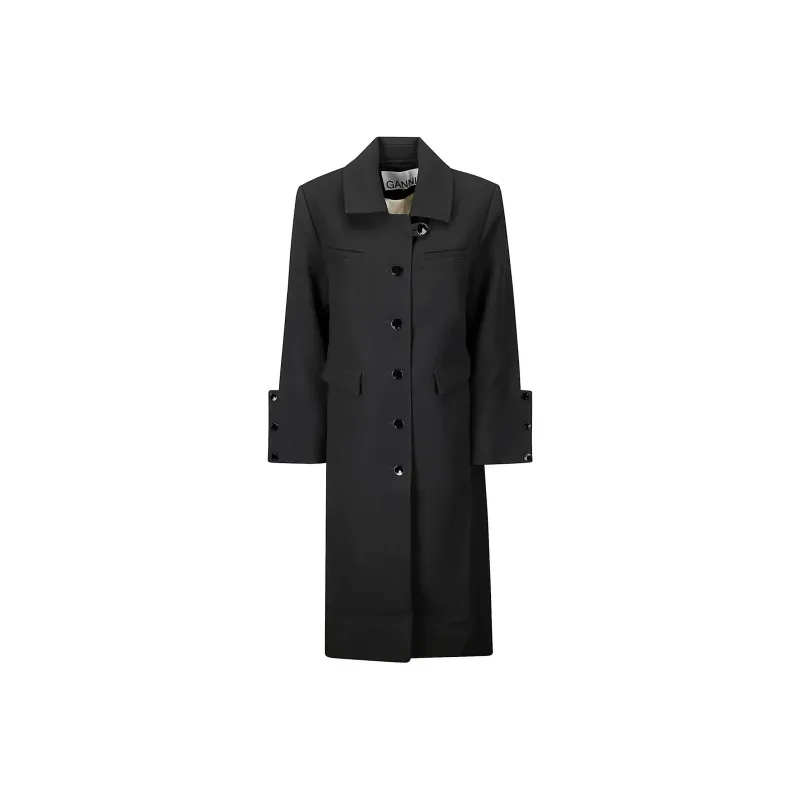 GANNI Bonded Crepe Coat-0