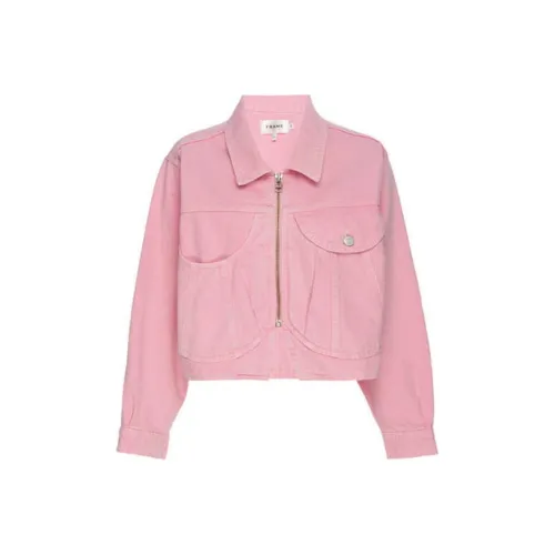 check-print Heart Cropped Denim suede