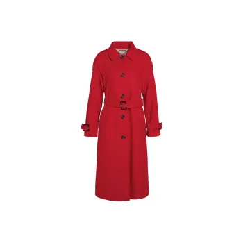 BARBOUR Barbour Alberta Wool Trench Coat Trench Coat Women's Red