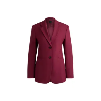 HUGO BOSS SS24 Business Suits Coats Women's Deep Red