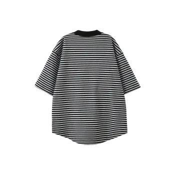 BOGEDIT T Shirts Unisex Reversible Stripes