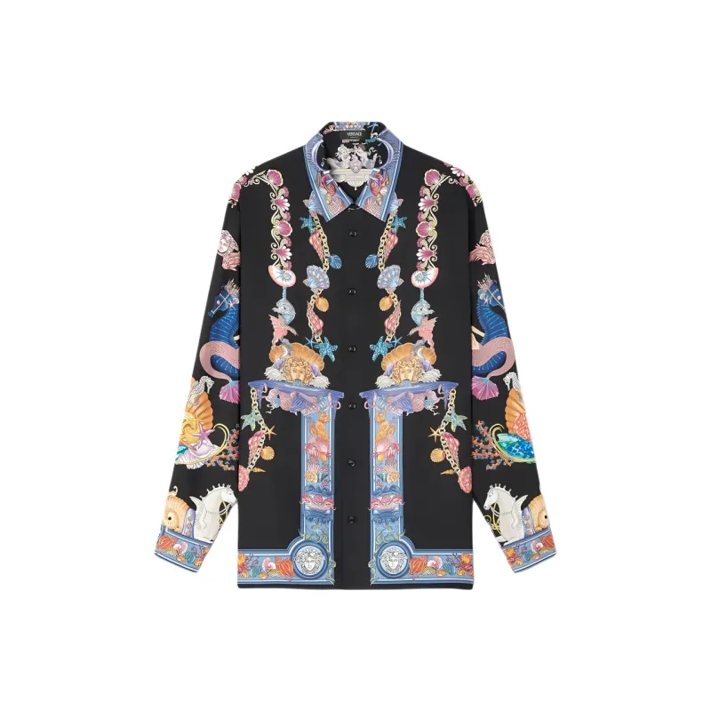 VERSACE Coral Theatre Silk Shirt-0
