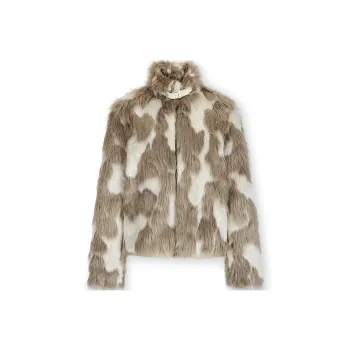 NAWS Cropped Coats Women's Caramel Milk Coffee