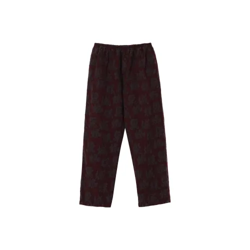UNDERCOVER Throne Of Blood Wool Patterned Trousers 'Red'