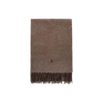 Polo Ralph Lauren Wool Knit Scarves Unisex Brown