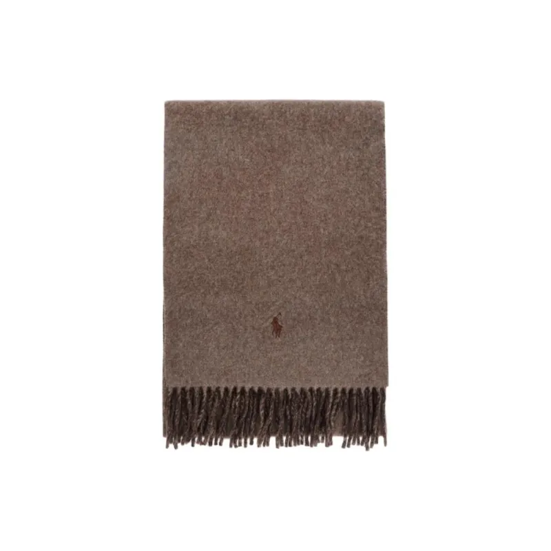Polo Ralph Lauren Wool Knit Scarves Unisex Brown-0