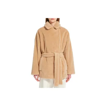 WEEKEND MaxMara Velvet-feel Coat Women's Sand