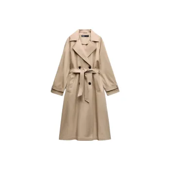 ZARA Trench Coats Women's Beige