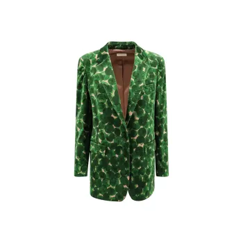DRIES VAN NOTEN Floral-Printed Tailored Blazer