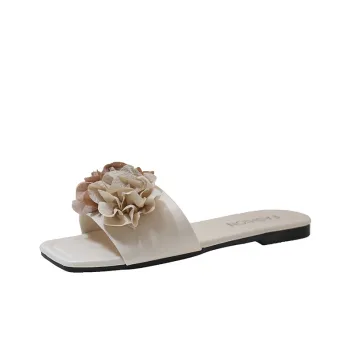 Puppytown Rubber Sole Slip Resistant Abrasion Resistant Slide Slippers Women's