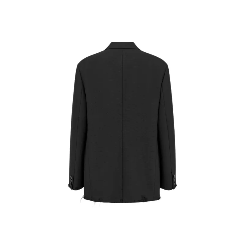 DIOR Oversized Blazer Business Suit Coat Women's Black-5