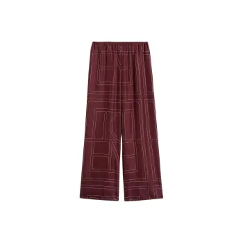 TOTEME SS24 Casual Pants Women's Bordeaux Burgundy