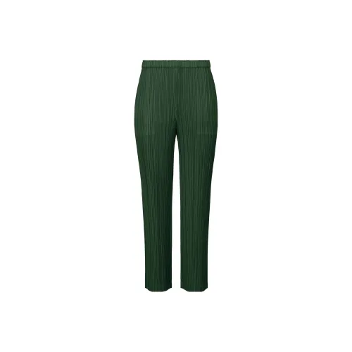 Homme Plissé Issey Miyake SS23 Casual Pants Women's Dark Green