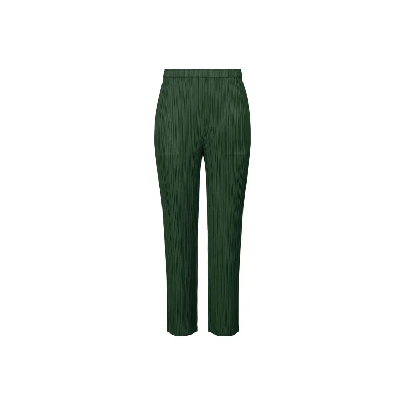 Homme Plissé Issey Miyake SS23 Casual Pants Women's Dark Green-0