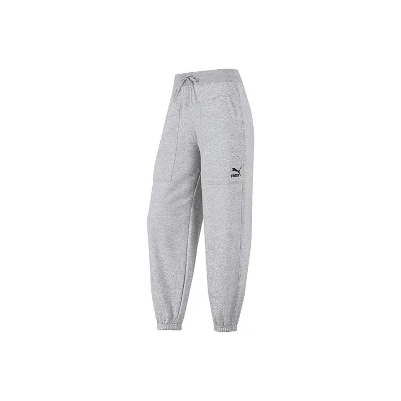 PUMA Knitted Sweatpants Women's Gray-0